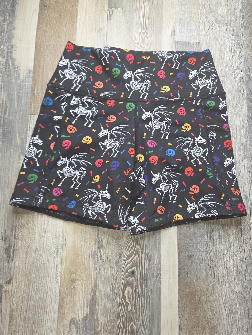 Constantly Varied Gear CVG Mythical Unicorn Skeleton Print Shorts Small